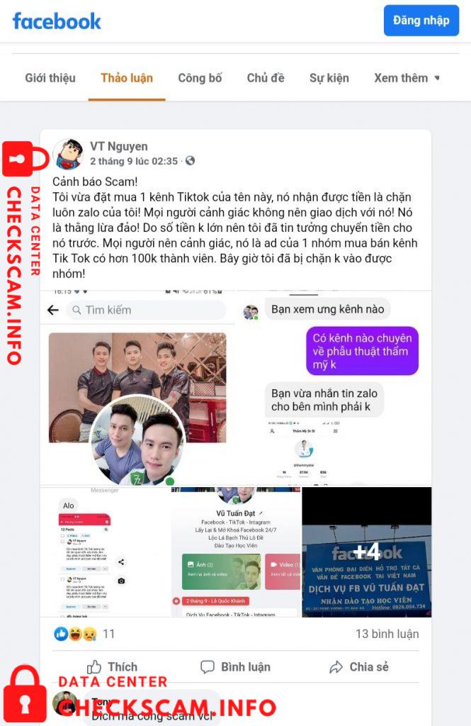 针对的证据 Vũ Thành Đạt