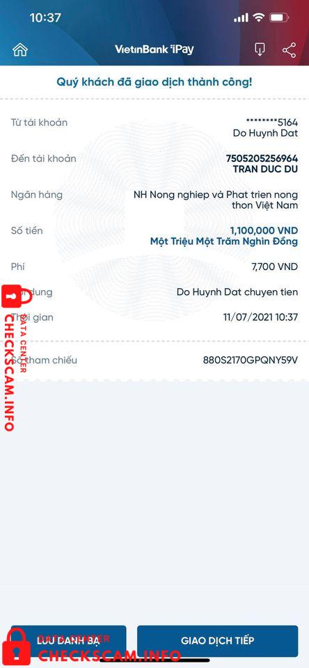 针对的证据 Tran Duc Du