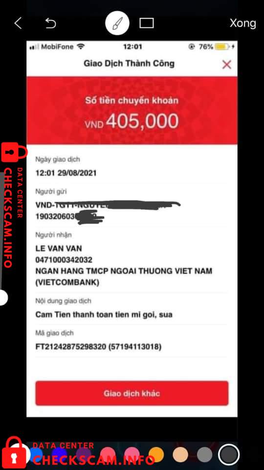 针对的证据 Le Van Van