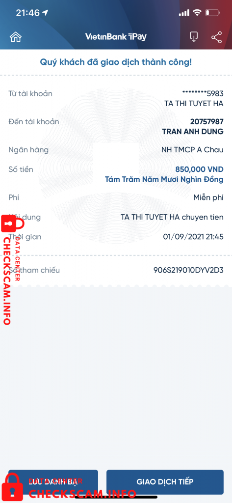 针对的证据 Tran Anh Dung