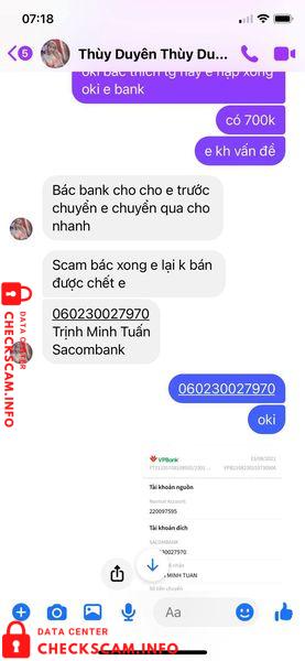 针对的证据 Trịnh Minh Tuấn