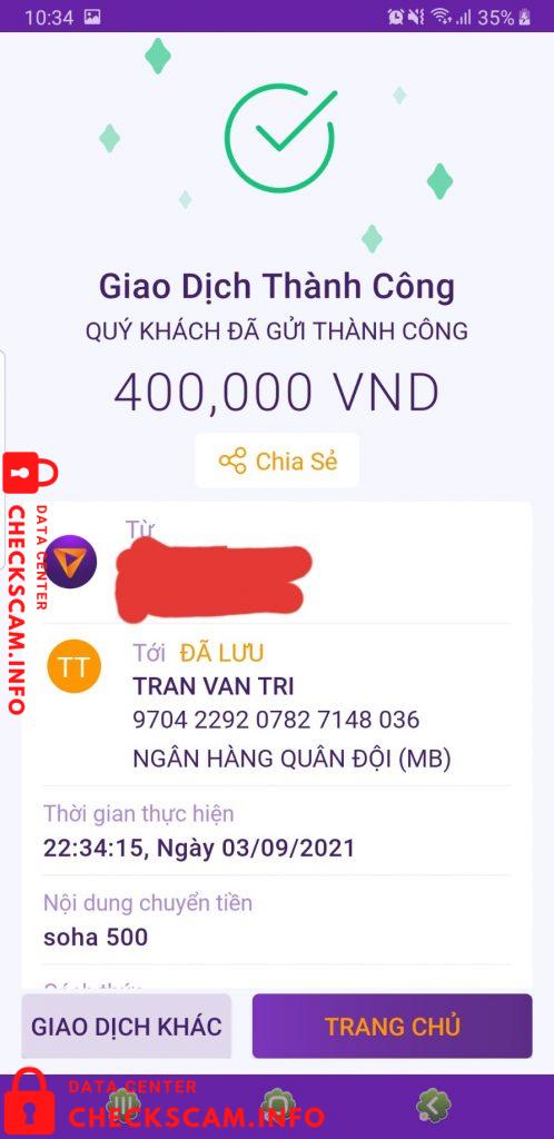 针对的证据 Tran Van Tri