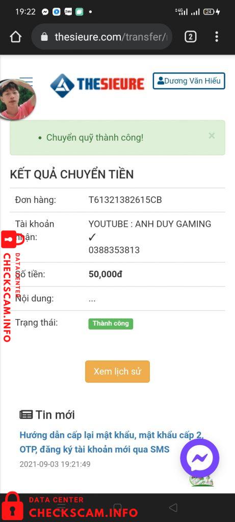 针对的证据 Trần Quang Hùng