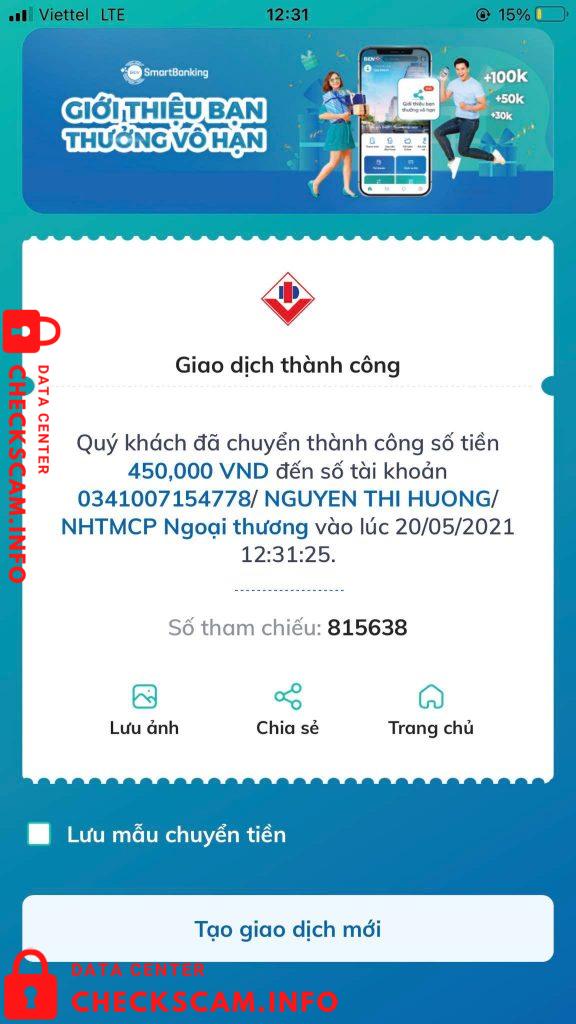 针对的证据 Nguyen Thi Huong