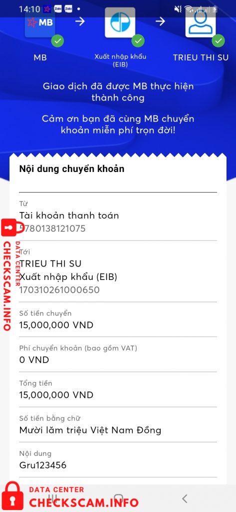 针对的证据 Trieu Thien Su