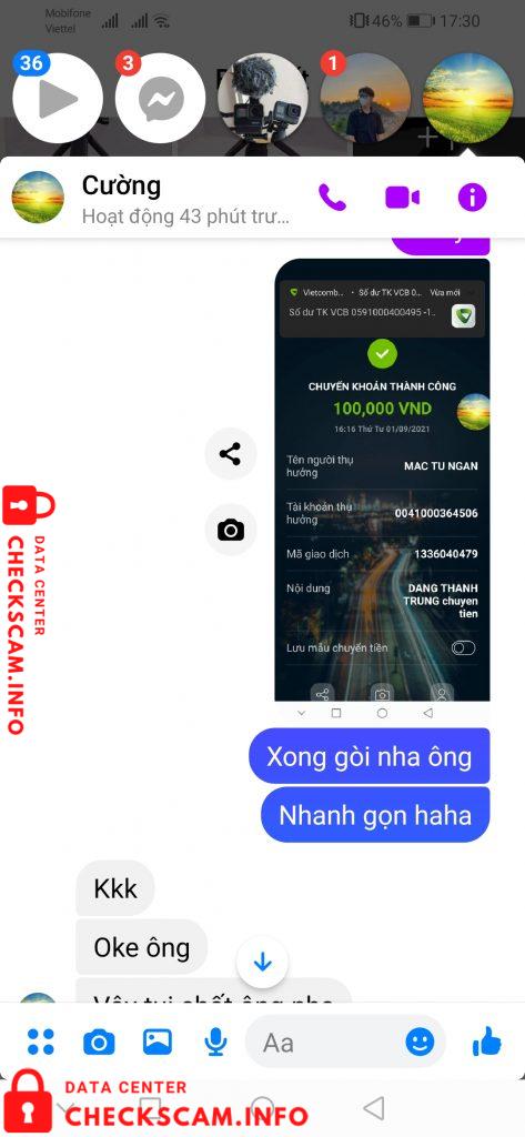 针对的证据 Mac Tu Ngan