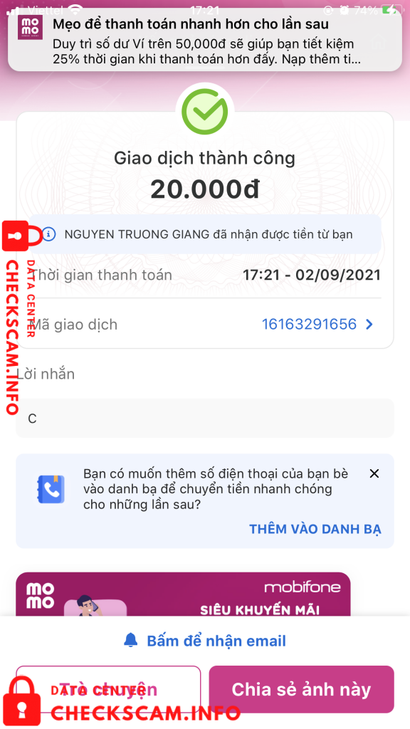 针对的证据 Nguyen Truong Giang