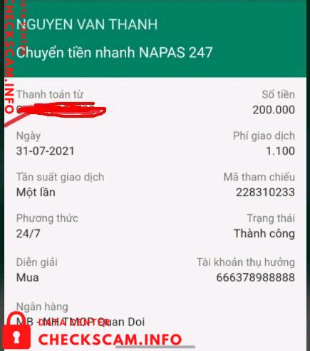 针对的证据 Nguyen Van Thanh