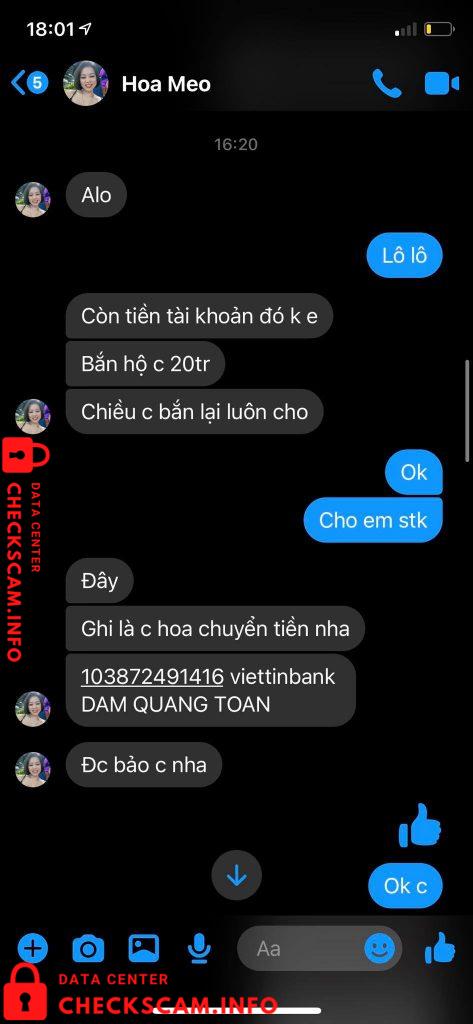 针对的证据 Dam Quang Toan