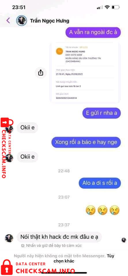 针对的证据 Trần Ngọc Hưng
