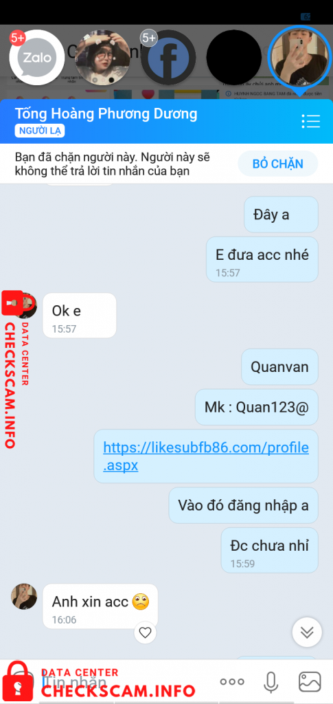 针对的证据 Fake Tống Hoàng Phương Dương