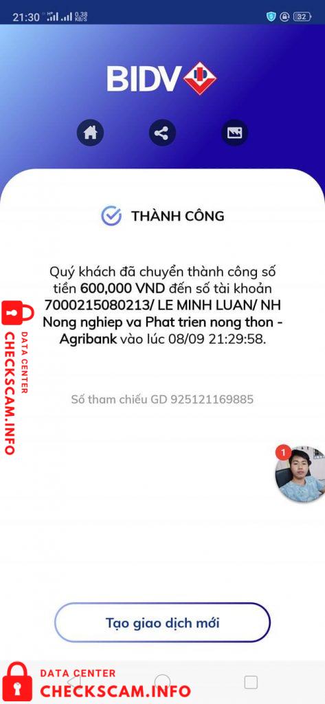 対する証拠 Le Minh Luan