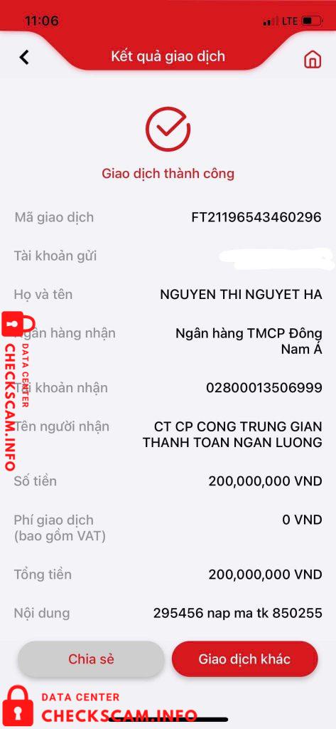 対する証拠 Sàn DK trade