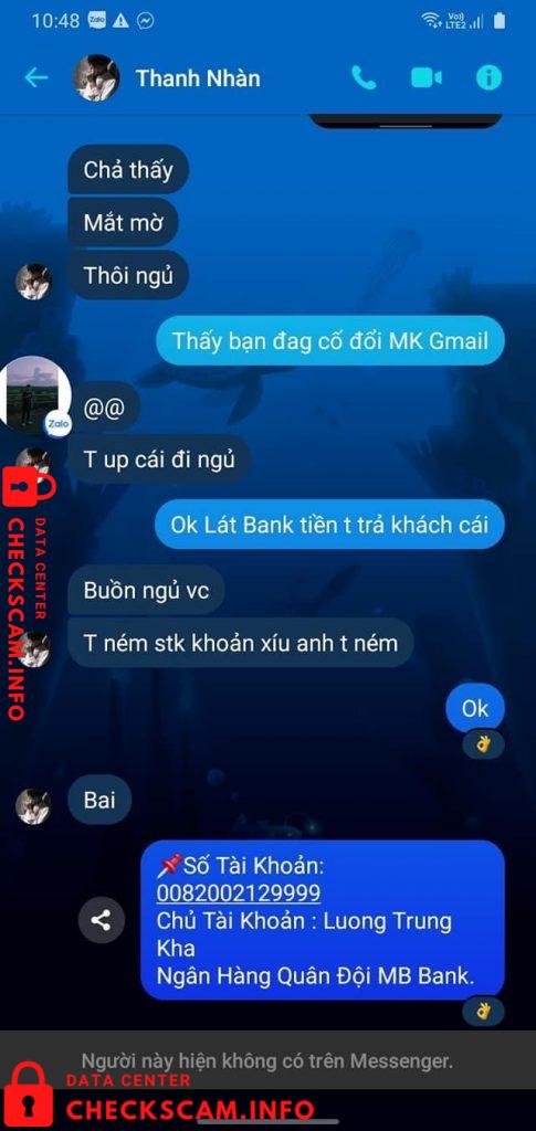 対する証拠 Trần Thanh Nhàn