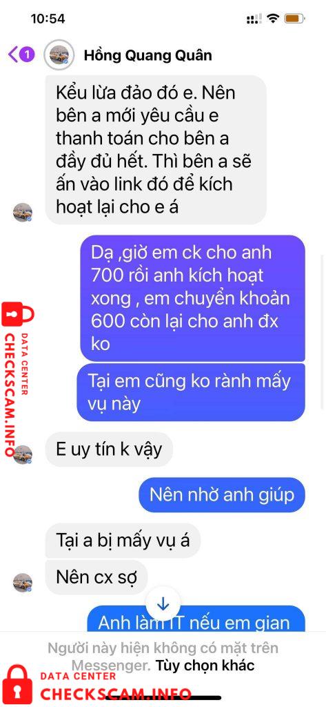対する証拠 Hồng Quang Quân