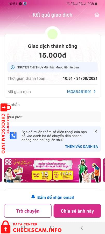 対する証拠 Nguyen Thi Thuy