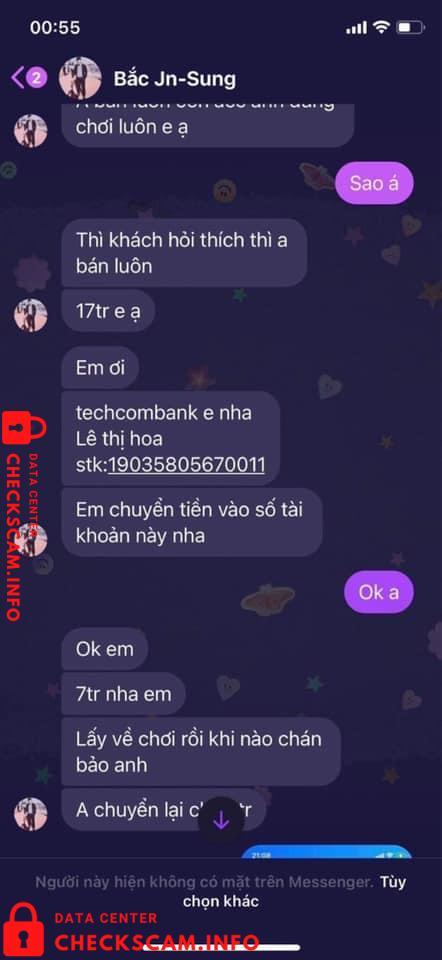 対する証拠 Lê Thị Hoa