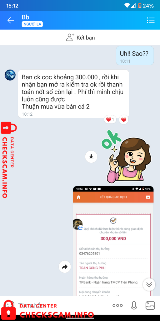 対する証拠 Trần Công Phú