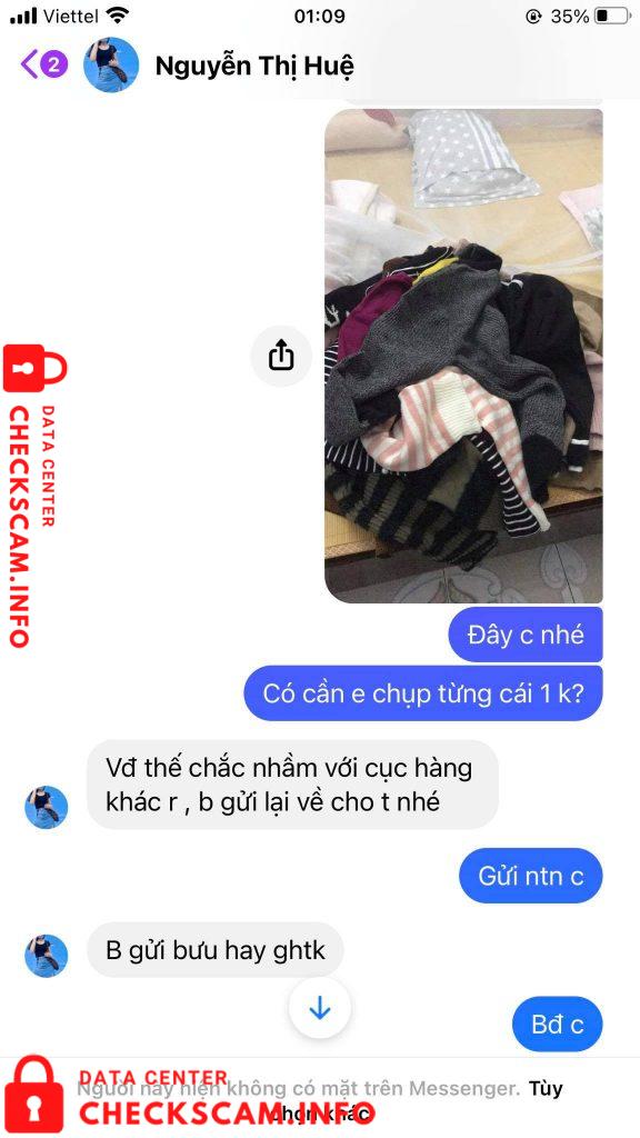 対する証拠 Nguyễn Thi Huệ