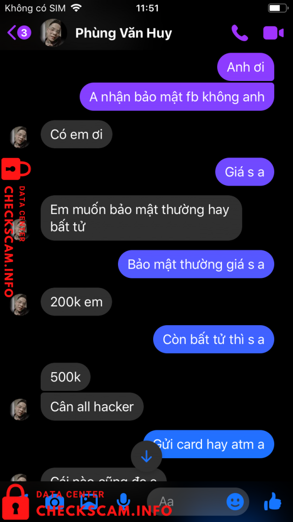対する証拠 Phung Van Huy