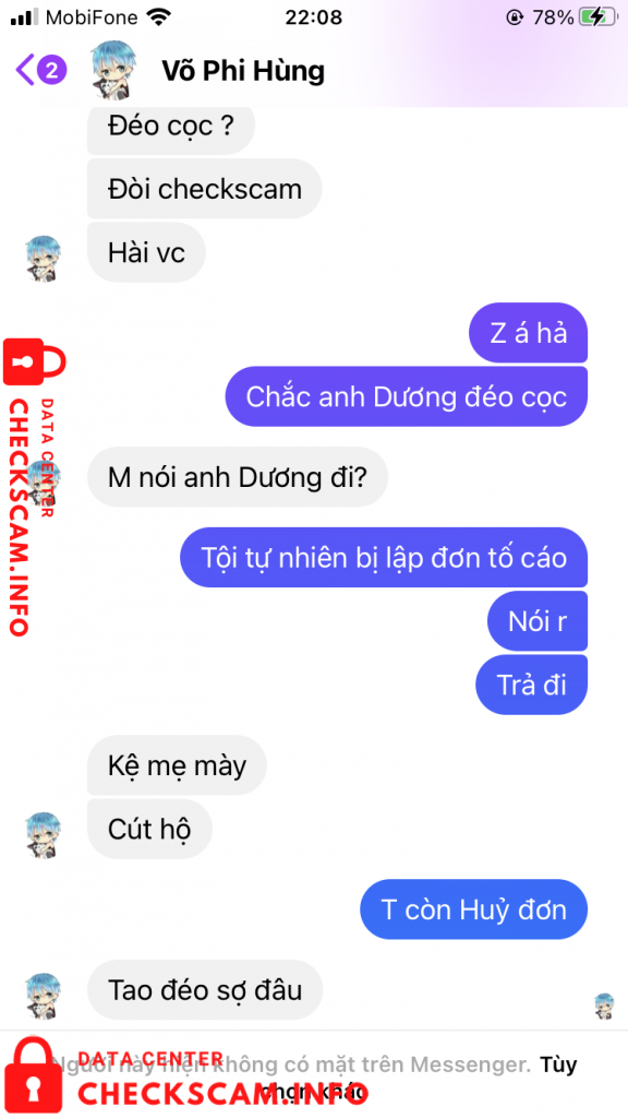 対する証拠 Võ Phi Hùng