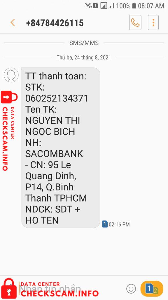 対する証拠 Nguyễn Thị Bích Ngọc