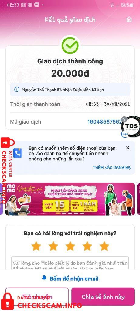 针对的证据 Nguyễn Thế Mạnh