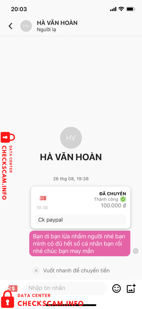 対する証拠 Hà Văn Hoàng
