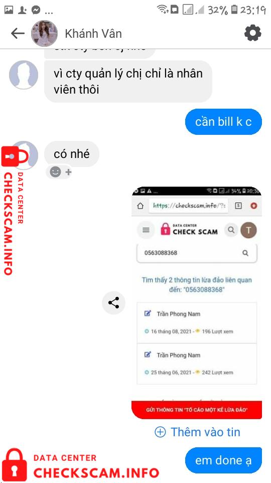 Evidence against Trần Phong Nam