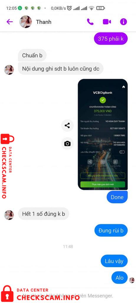 Evidence against Võ Hoài Duy Thanh