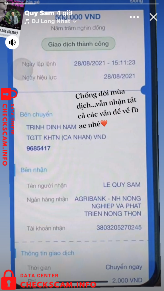 Evidence against LE Quy Sam