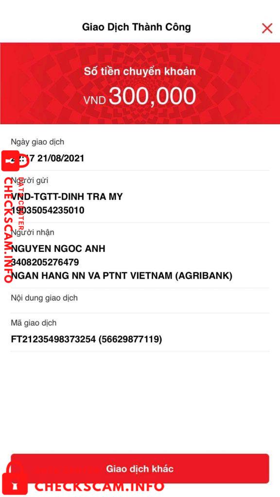 対する証拠 Nguyen Ngoc Anh