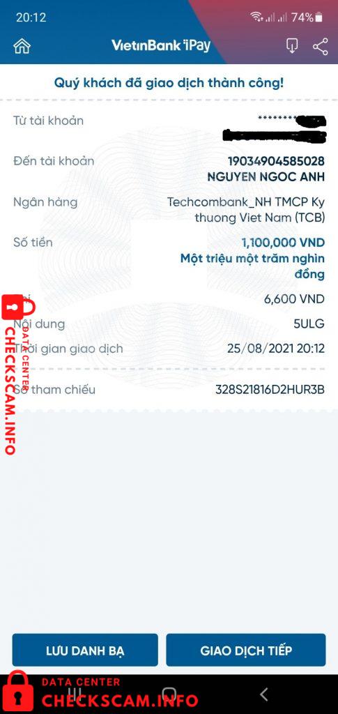 対する証拠 Nguyen Ngoc Anh