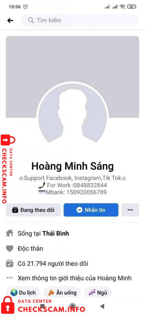 対する証拠 Hoàng Minh Sáng