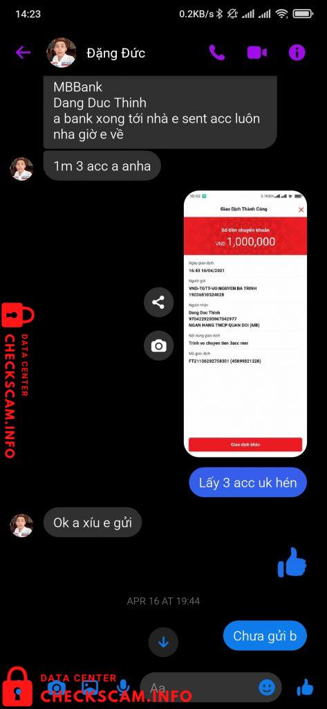 针对的证据 Dang Duc Thinh