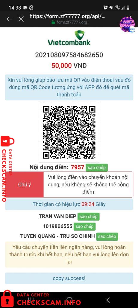 针对的证据 Tran Van Diep