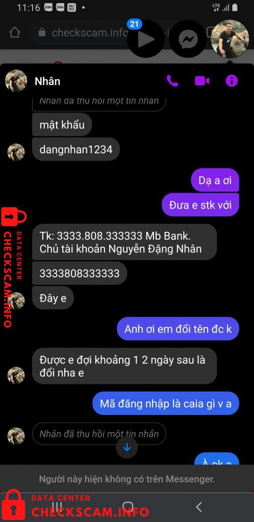 针对的证据 Nguyễn Đặng Nhân