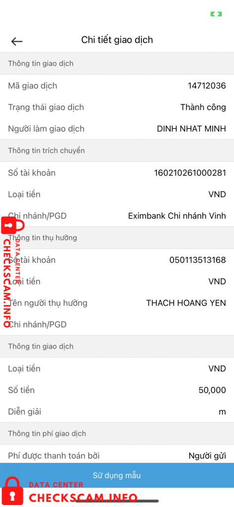 针对的证据 Thach Yen Hoang