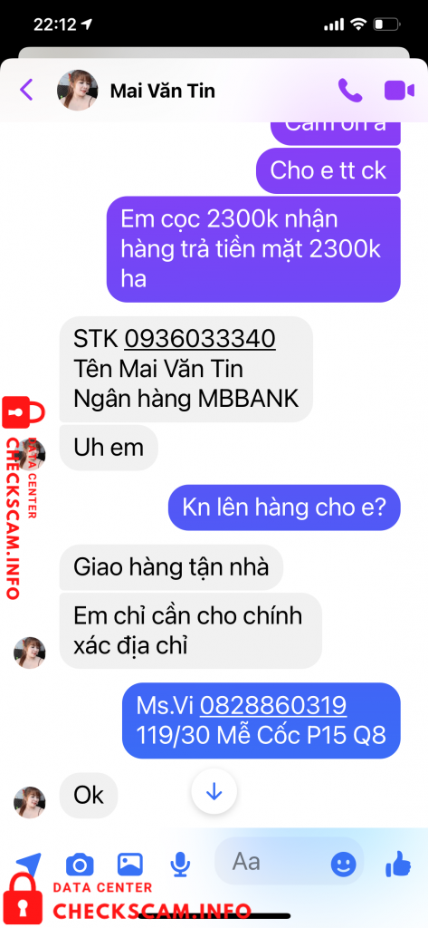 针对的证据 Mai Van Tin