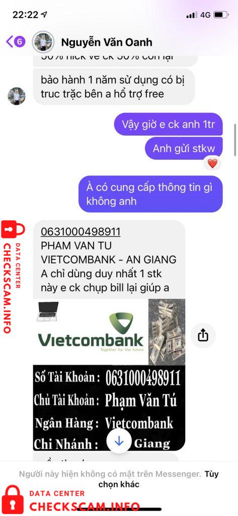 针对的证据 Phạm Văn Tú