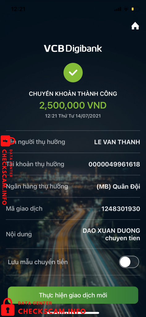 针对的证据 Le Van Thanh