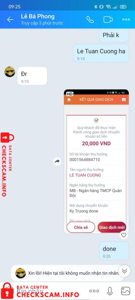 针对的证据 Le Tuan Cuong