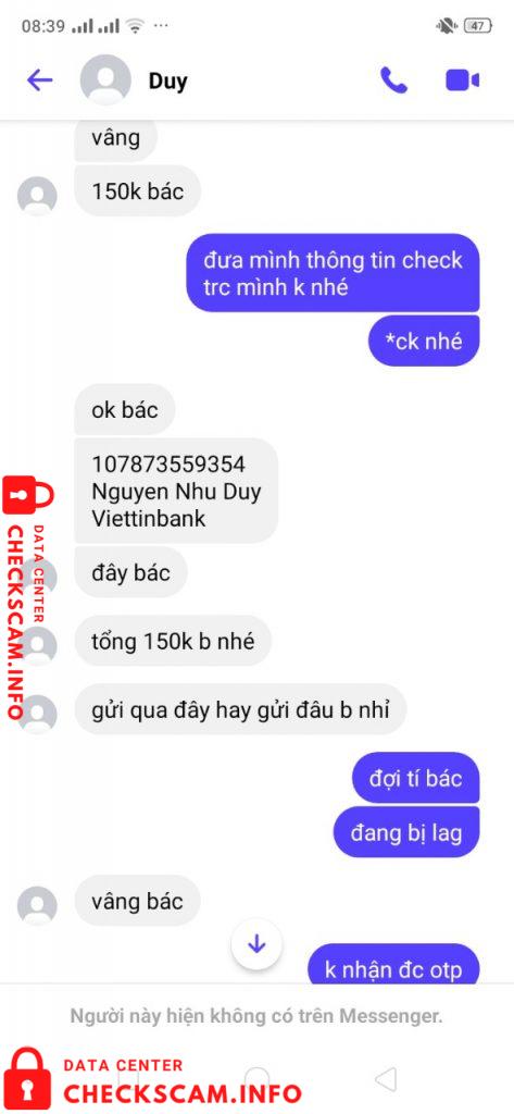 针对的证据 Nguyễn Như Duy