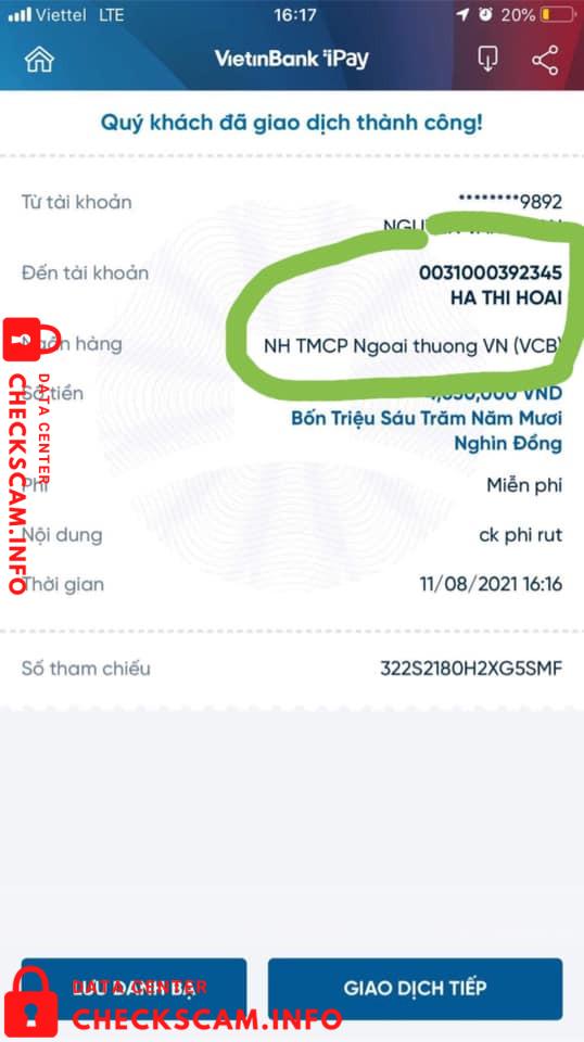 针对的证据 Hà Thị Hoài
