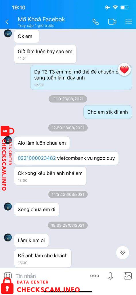 针对的证据 Vũ Ngọc Quý