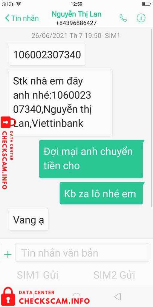 针对的证据 Nguyễn Thị lan