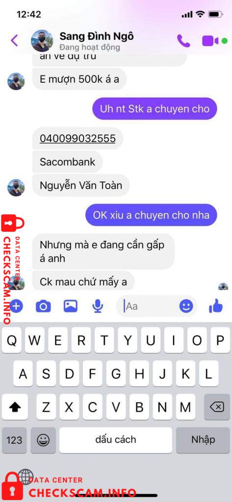 针对的证据 Nguyễn Văn Toàn