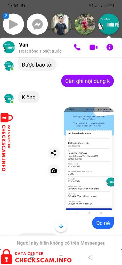 针对的证据 Lanh Van Tuong