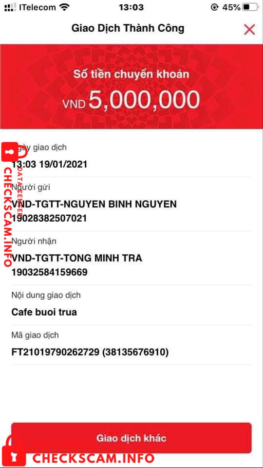 针对的证据 Tống Minh Trà