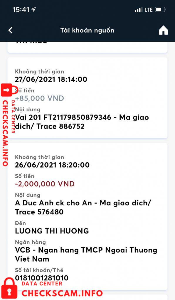 针对的证据 Lương Thị Hương